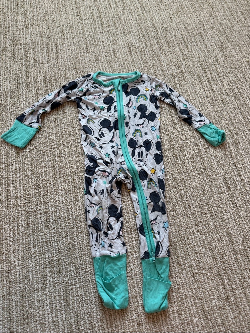 Little Sleepies Mickey Mouse onesie 3-6m
